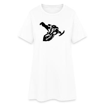 snowmobile stunt - Women’s T-Shirt Dress - white - Front