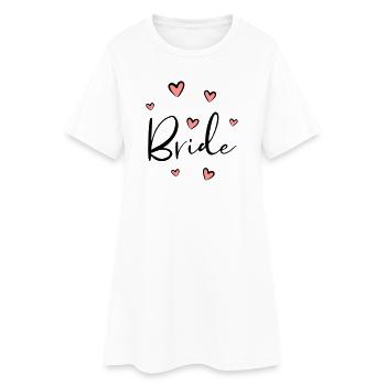 Bride coeur enterrement de vie de garçon cadeau - Robe T-shirt Femme - blanc - Devant