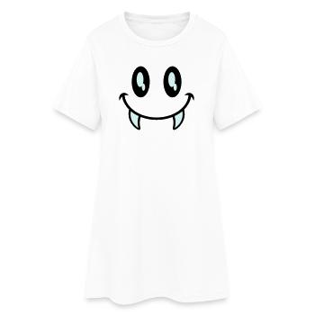 kleines monster smiley - Frauen T-Shirt-Kleid - Weiß - Vorne