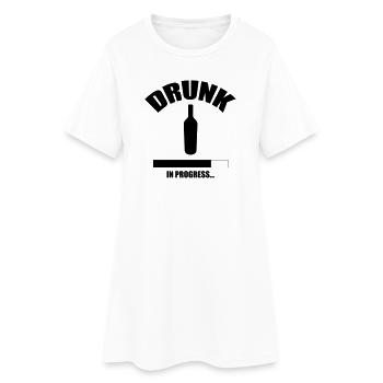 Drunk in progress... - Robe T-shirt Femme - blanc - Devant