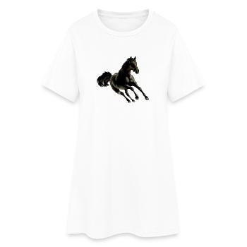 Horse - Women’s T-Shirt Dress - white - Front