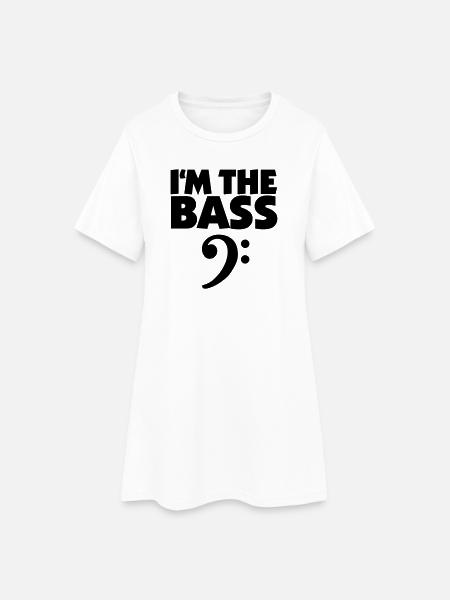 I'm the Bass Black (FR) - Robe T-shirt Femme - blanc