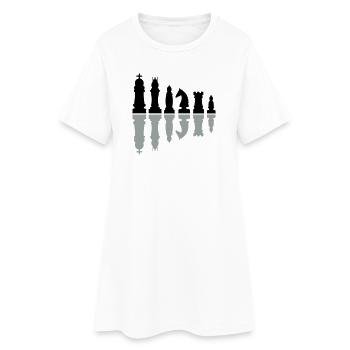 échecs - Robe T-shirt Femme - blanc - Devant