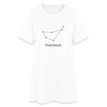 Sternzeichen Steinbock - Frauen T-Shirt-Kleid - Weiß - Vorne
