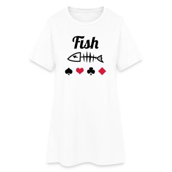 Poker : Fish - Robe T-shirt Femme - blanc - Devant
