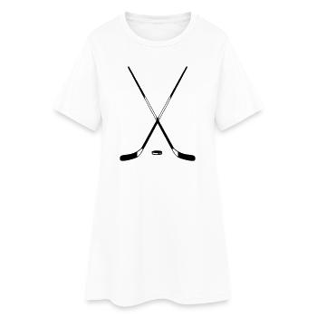 Eishockey - Frauen T-Shirt-Kleid - Weiß - Vorne