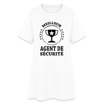 Agent de Sécurité - Robe T-shirt Femme - blanc - Devant