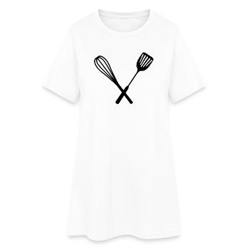 Cuisine - Robe T-shirt Femme - blanc - Devant