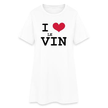 I Love le Vin - Robe T-shirt Femme - blanc - Devant