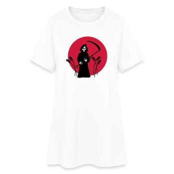 sensemann skelett mähen sense - Frauen T-Shirt-Kleid - Weiß - Vorne