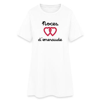 Noces d'emeraude - Robe T-shirt Femme - blanc - Devant