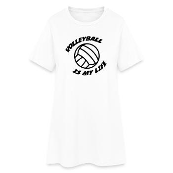 Volleyball - Frauen T-Shirt-Kleid - Weiß - Vorne