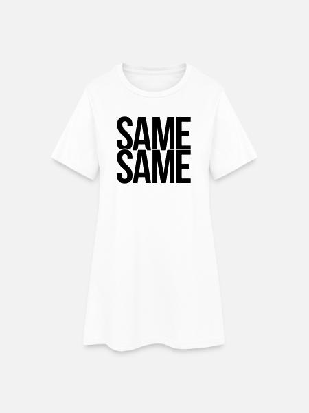 same same - Frauen T-Shirt-Kleid - Weiß