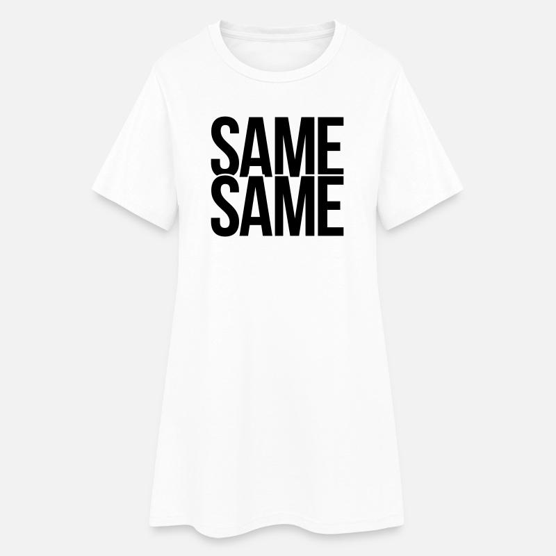same same - Frauen T-Shirt-Kleid - Weiß