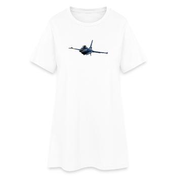 Jet F-16 Fighting Falcon - Robe T-shirt Femme - blanc - Devant