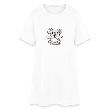 koala - Robe T-shirt Femme - blanc - Devant
