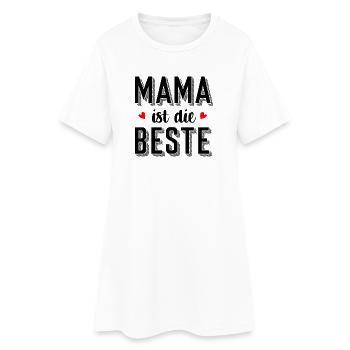 Mama ist die Beste – Geschenk zum Muttertag 2023 - Frauen T-Shirt-Kleid - Weiß - Vorne