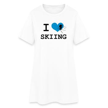 I Love Skiing - Robe T-shirt Femme - blanc - Devant