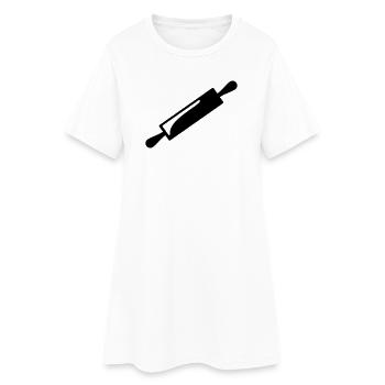 Rouleau à pâtisserie - Robe T-shirt Femme - blanc - Devant
