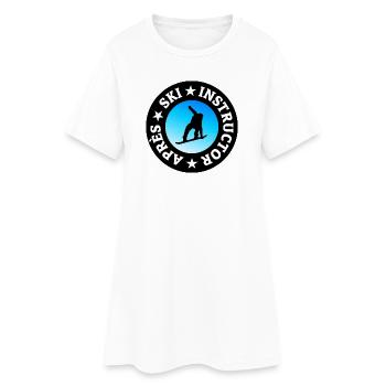 Moniteur après-ski Snowboard Snowboard - Robe T-shirt Femme - blanc - Devant