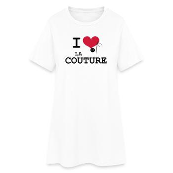 I Love la Couture - Robe T-shirt Femme - blanc - Devant