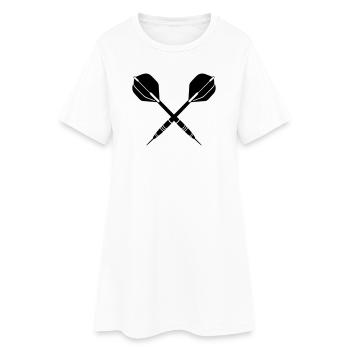 darts - Women’s T-Shirt Dress - white - Front