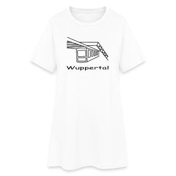 schwebebahn wuppertal - Frauen T-Shirt-Kleid - Weiß - Vorne