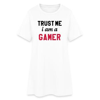 Gamer / Gaming - Robe T-shirt Femme - blanc - Devant
