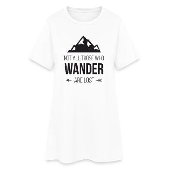Not All Those Who Wander Are Lost - Robe T-shirt Femme - blanc - Devant