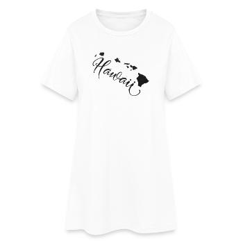 Hawaii - Frauen T-Shirt-Kleid - Weiß - Vorne