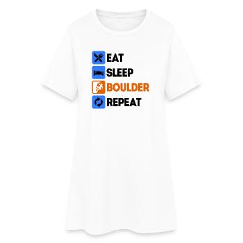 Boulder Bouldering Escalade Sans dire de corde - Robe T-shirt Femme - blanc - Devant
