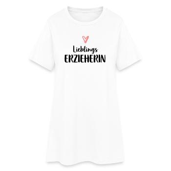 Lieblings Erzieherin Herz Geschenk Kindergarten - Frauen T-Shirt-Kleid - Weiß - Vorne