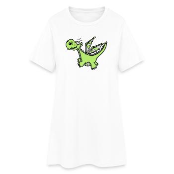 Puissant Dragon - Robe T-shirt Femme - blanc - Devant