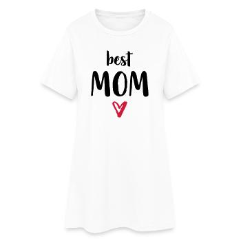 best Mom I Heart Gift Mom Mom Mom Mommy - Women’s T-Shirt Dress - white - Front