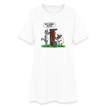 Kebab Kebap Schaf Lamm Sprüche Lustig Döner Essen - Frauen T-Shirt-Kleid - Weiß - Vorne