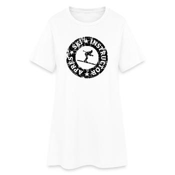 Après-Ski Instructor Wintersport Qualitätssiegel - Frauen T-Shirt-Kleid - Weiß - Vorne