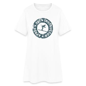 Après-Ski Instructor Skifahrer Qualitätssiegel - Frauen T-Shirt-Kleid - Weiß - Vorne