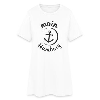 moin Hamburg Anker Symbol See Fische Stadtlogo - Frauen T-Shirt-Kleid - Weiß - Vorne