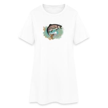 Trout - Women’s T-Shirt Dress - white - Front