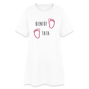 Tante / Tata / Marraine / Oncle / Nourrice / Bébé - Robe T-shirt Femme - blanc - Devant
