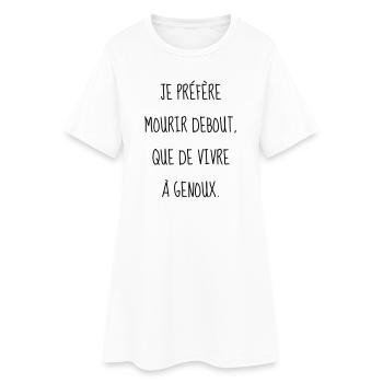 Cinéma / Citation / Série télé / Geek - Robe T-shirt Femme - blanc - Devant