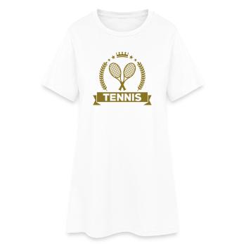 Tennis - Sport - Ball - Player - Game - Sportsman - Robe T-shirt Femme - blanc - Devant
