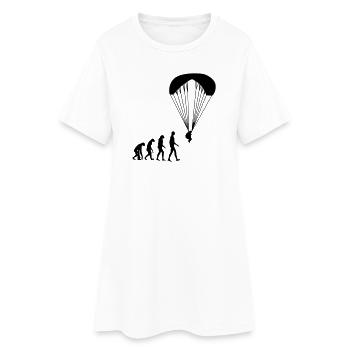 Parapente Parapentiste Sport Extrême Parachutisme - Robe T-shirt Femme - blanc - Devant