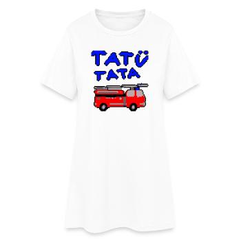 Feuerwehr Tatütata - Frauen T-Shirt-Kleid - Weiß - Vorne
