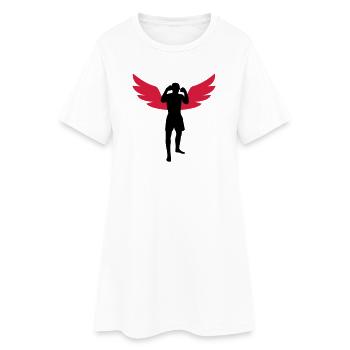 Kickboxing / Kick-Boxeur / Kick Boxing - Robe T-shirt Femme - blanc - Devant