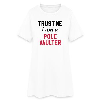Saut à la Perche Sauteur Sport Sportif Athlète - Robe T-shirt Femme - blanc - Devant
