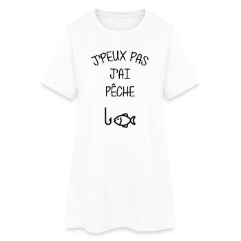 Pêche / Pêcheur / Chasse / Poisson / Mer - Robe T-shirt Femme - blanc - Devant