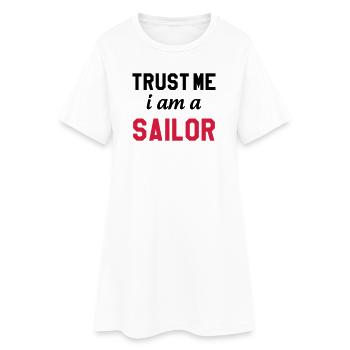 Sailor / Marine / Marin / Boat / Sea / Navy - Women’s T-Shirt Dress - white - Front