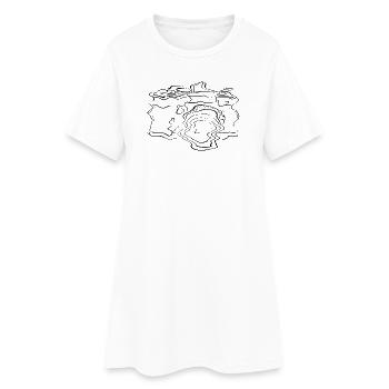 photographe - Robe T-shirt Femme - blanc - Devant