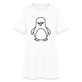 lustiger pinguin - Frauen T-Shirt-Kleid - Weiß - Vorne